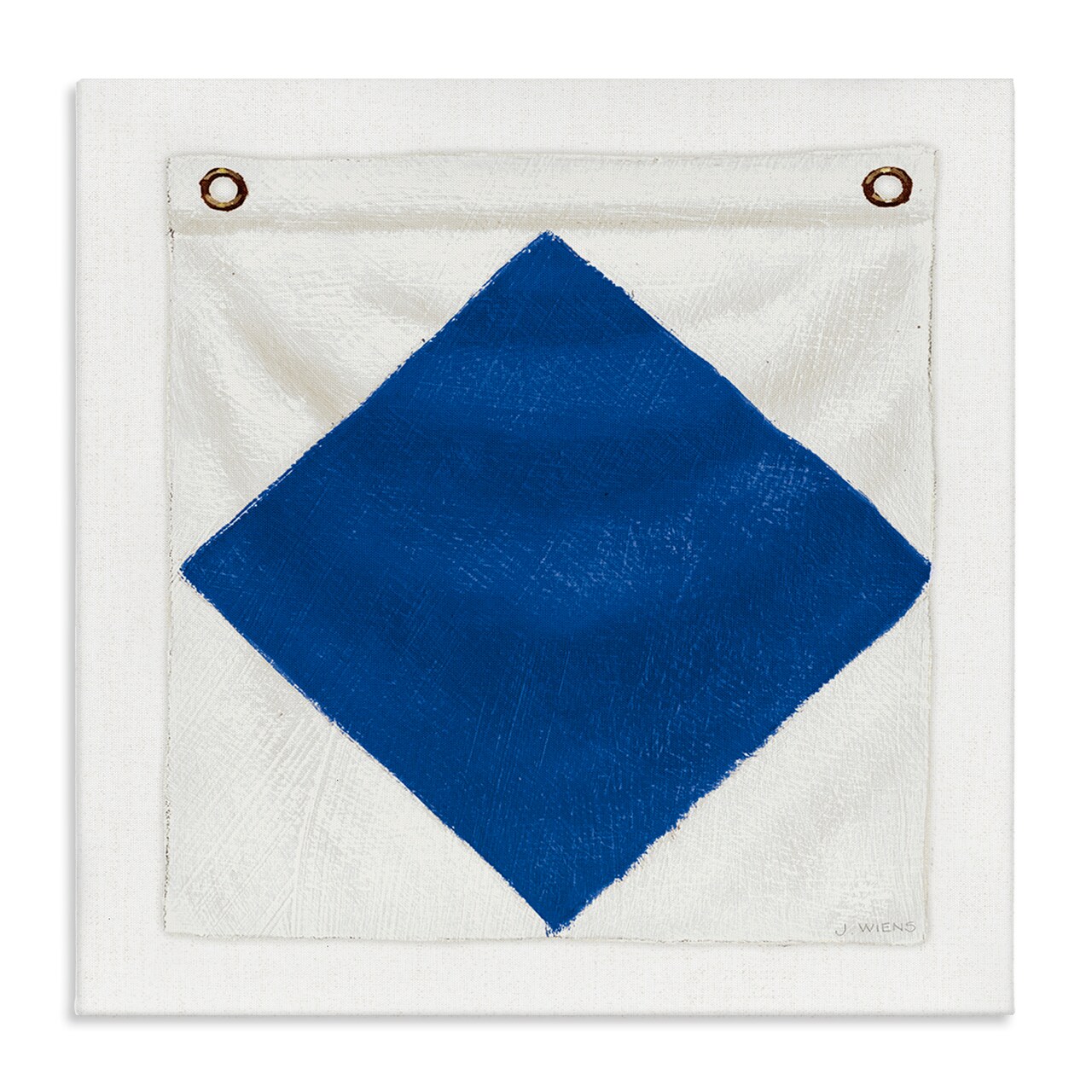 Stupell Industries Blue & White Nautical Flag Canvas Wall Art Design by James Wiens
